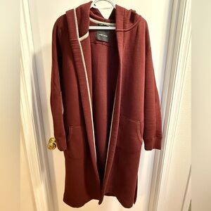 Wings + Horns (Reigning Champ) Cabin Fleece Hooded Robe Red Size Small